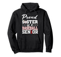 Proud Sister Baseball Senior 2027 Hoodie - Minimalist Print Men Women - T-Shirt, Sweatshirt, Hoodie