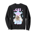 Cat Dad Y2K Harajuku Aesthetic Fur Sweatshirt - Custom Art Print Men Women - T-Shirt, Sweatshirt, Hoodie
