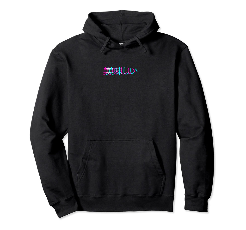 Oiishi Japanese Glitch Anime Aesthetic Hoodie - Graphic Print Unisex - T-Shirt, Sweatshirt, Hoodie