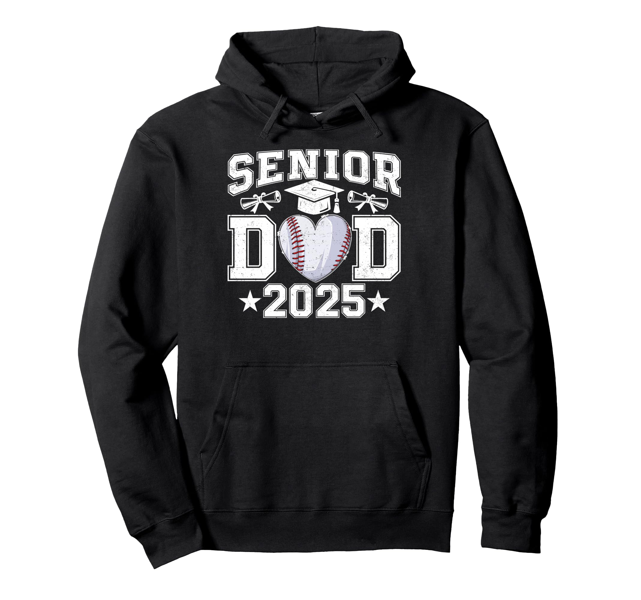 Senior Dad 2025 Baseball Class 2025 Hoodie - Minimalist Print Men Women - T-Shirt, Sweatshirt, Hoodie