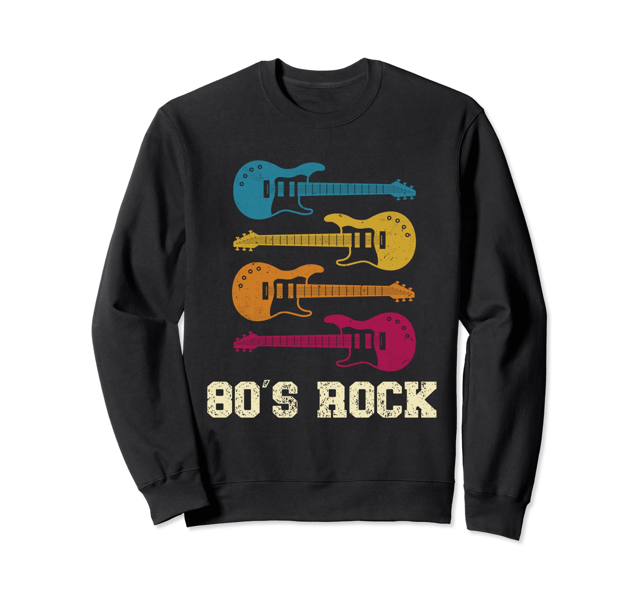 80S Rock Band Guitar Cassette Tape Sweatshirt - Fun Novelty Design Unisex - T-Shirt, Sweatshirt, Hoodie