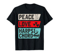 Peace Love Harpsichord Piano T-Shirt - Trendy Graphic Men Women - T-Shirt, Sweatshirt, Hoodie