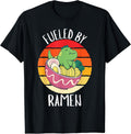 Retro Dinosauer Fueled By Ramen Food Lover - Adult & Kids T-Shirts, Sweatshirts & Hoodies apparel design preview 1