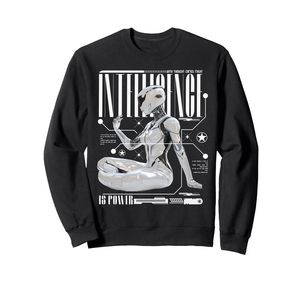 Y2K Robot Bold Urban Graffiti Sweatshirt - Streetwear Style for Adults - T-Shirt, Sweatshirt, Hoodie