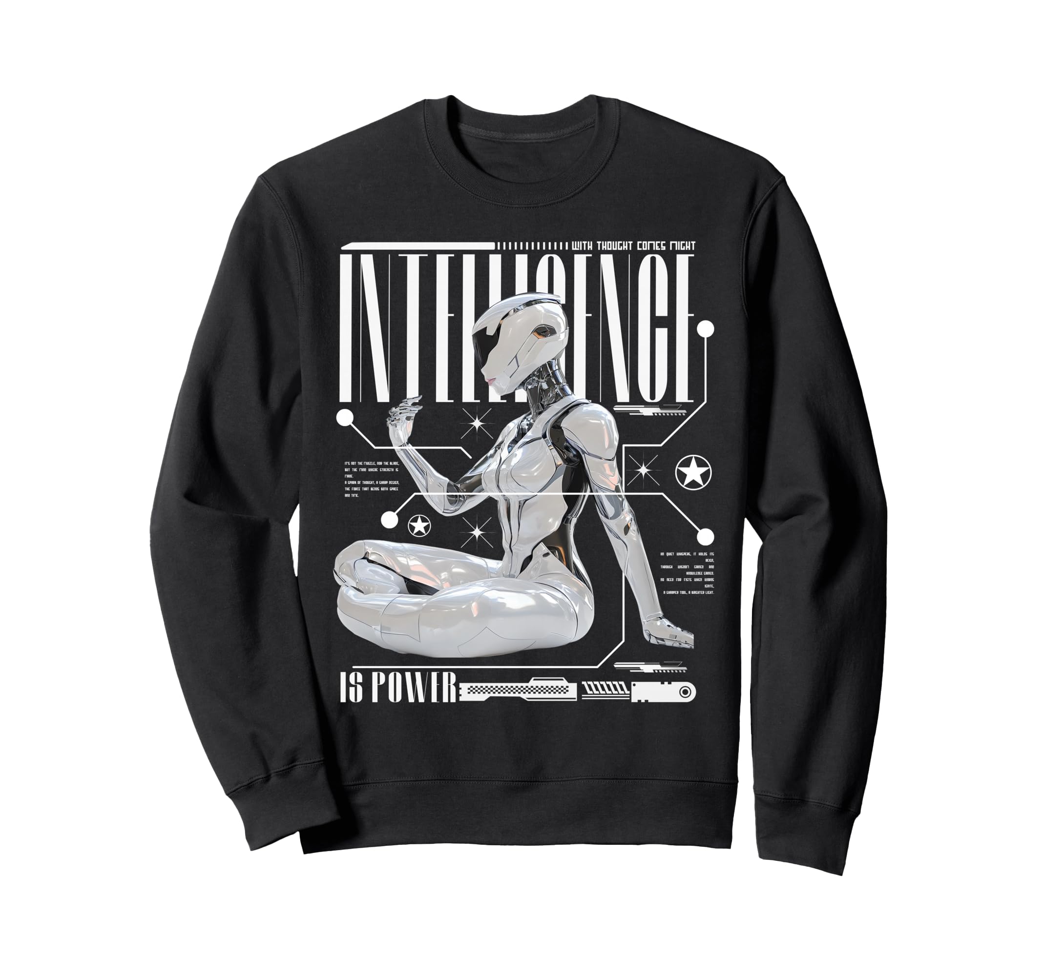 Y2K Robot Bold Urban Graffiti Sweatshirt - Streetwear Style for Adults - T-Shirt, Sweatshirt, Hoodie