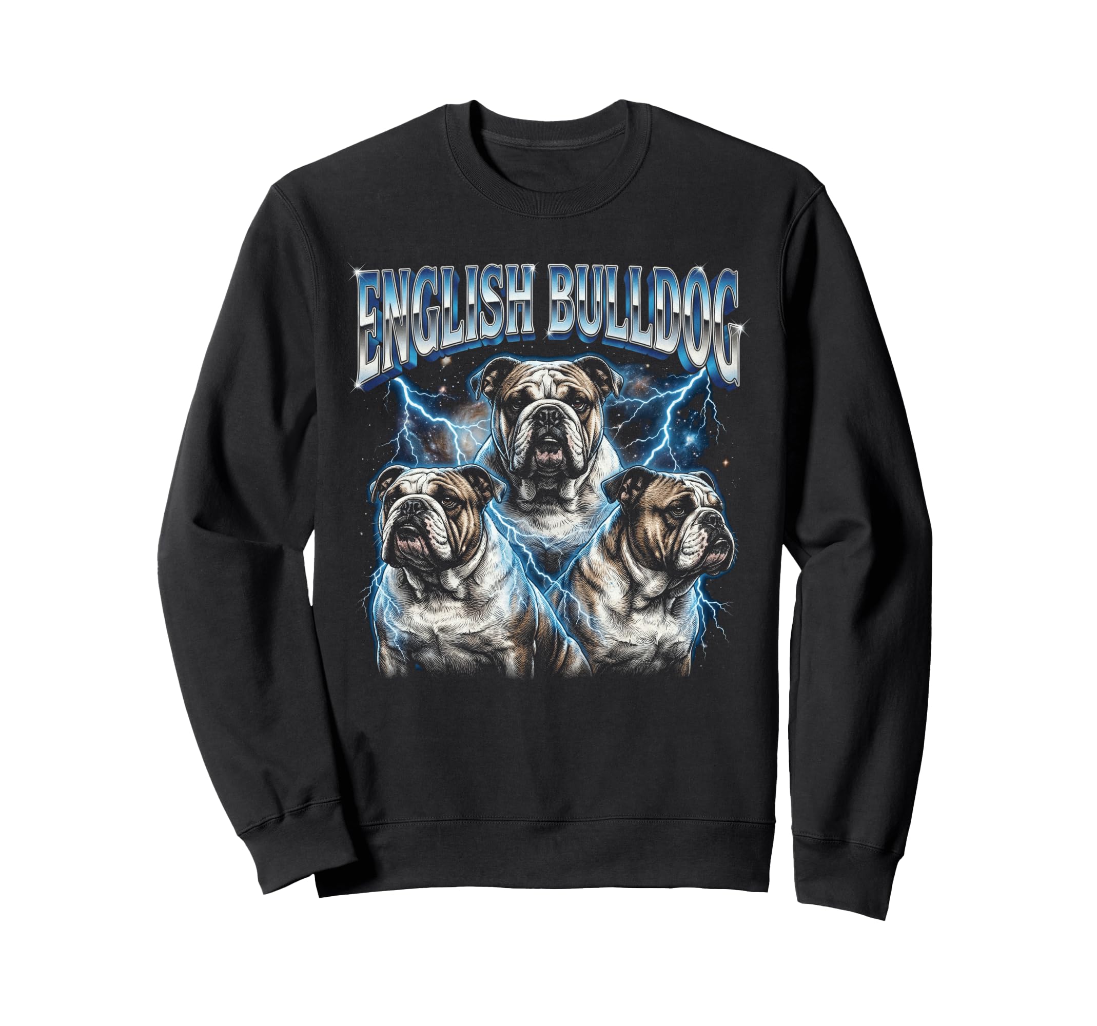English Bulldog 80S Dog Lover Sweatshirt - Minimalist Print Men Women - T-Shirt, Sweatshirt, Hoodie