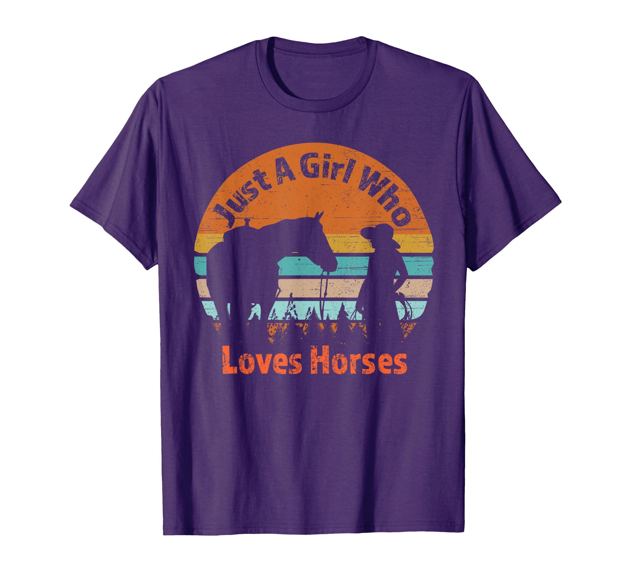 Just Who Loves Her Horse Sunset T-Shirt - Streetwear Style Men Women - T-Shirt, Sweatshirt, Hoodie