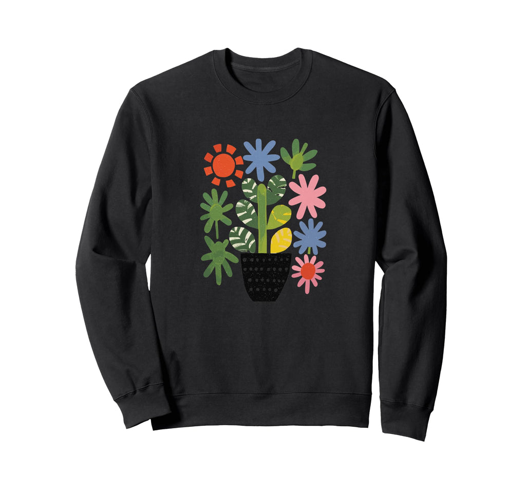 Modern Boho Colorful Floral Sweatshirt - Minimalist Print Men Women - T-Shirt, Sweatshirt, Hoodie