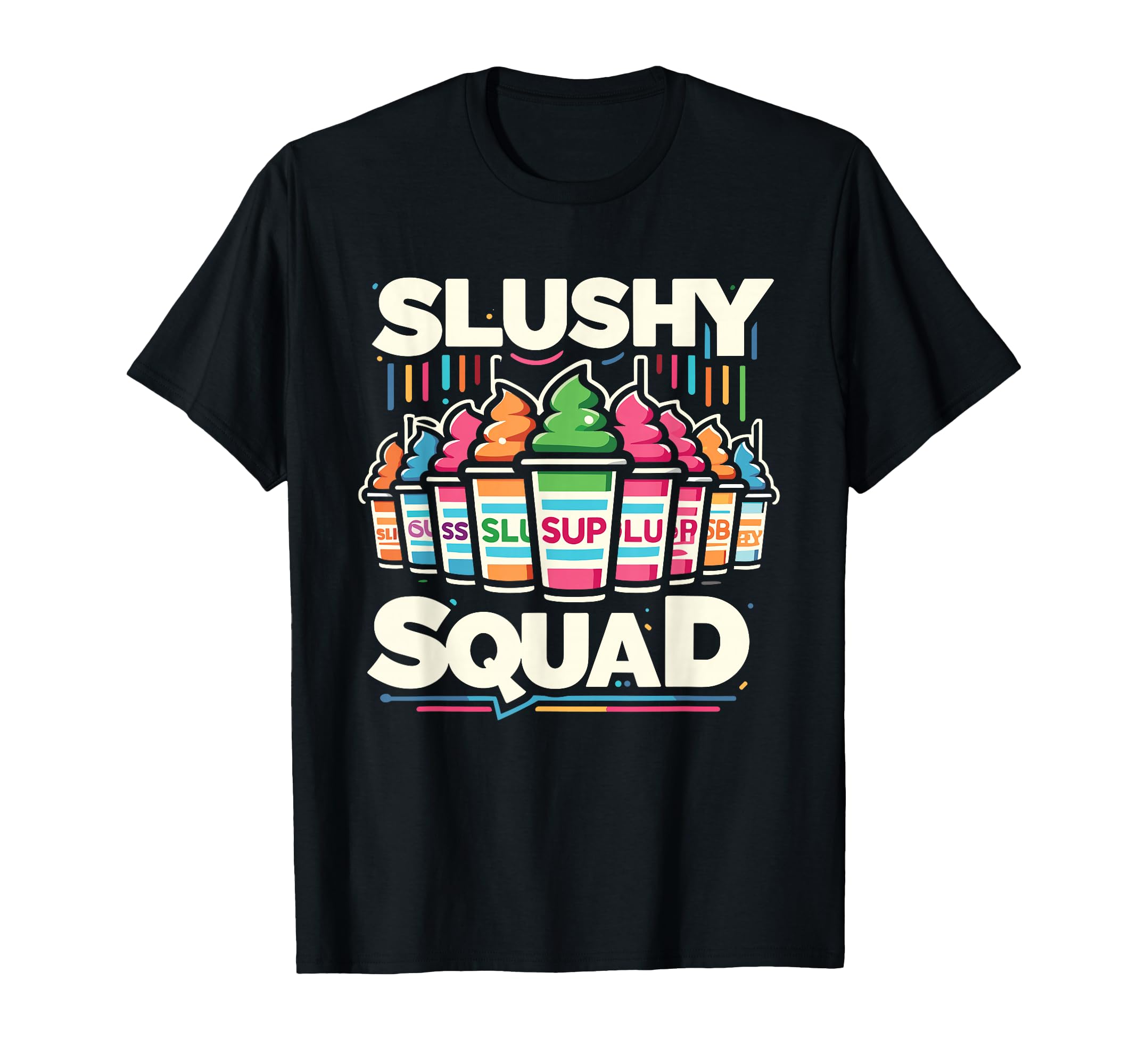 Slushy Squad Rainbow Line Up T-Shirt - Aesthetic Graphic Men Women - T-Shirt, Sweatshirt, Hoodie