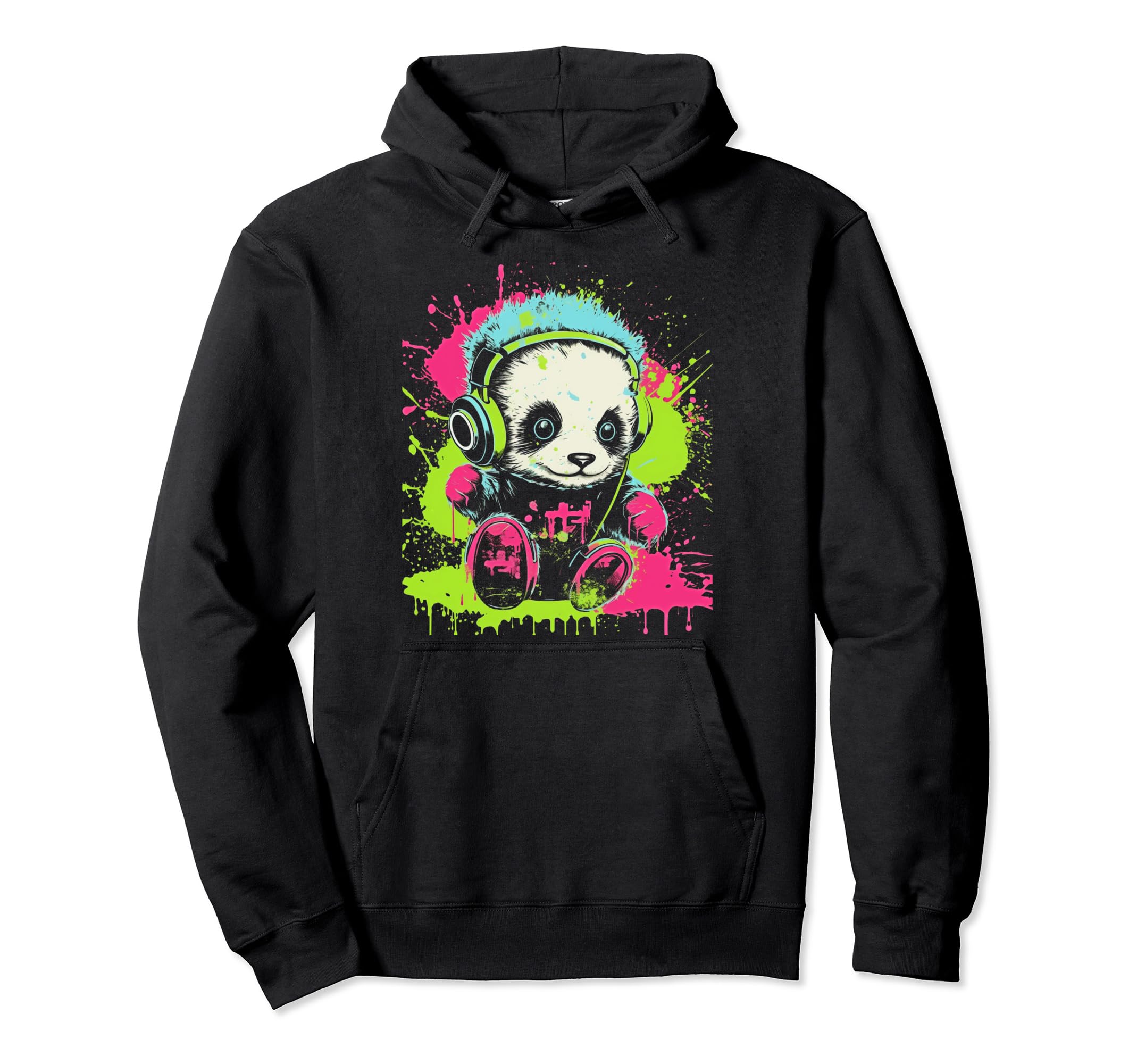 Kawaii Panda Dj Japanese Edm Y2K Hoodie - Novelty Apparel Men Women - T-Shirt, Sweatshirt, Hoodie
