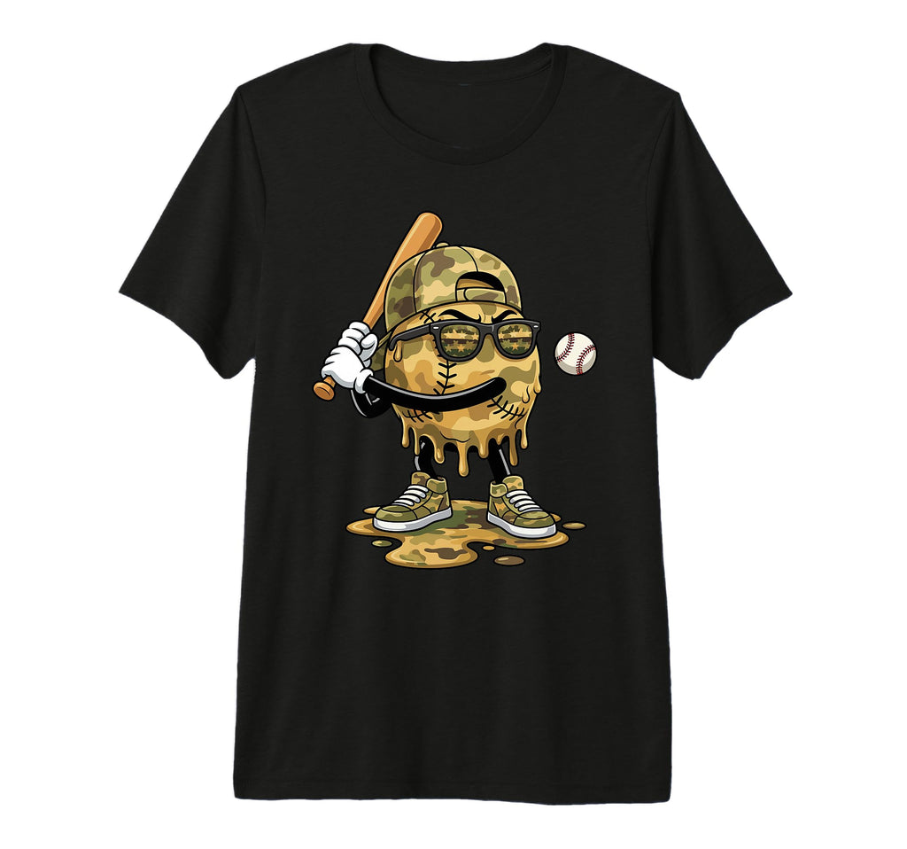 Baseball Drip Ice Cream Drip Baseball T-Shirt - Custom Art Print Men Women - T-Shirt, Sweatshirt, Hoodie