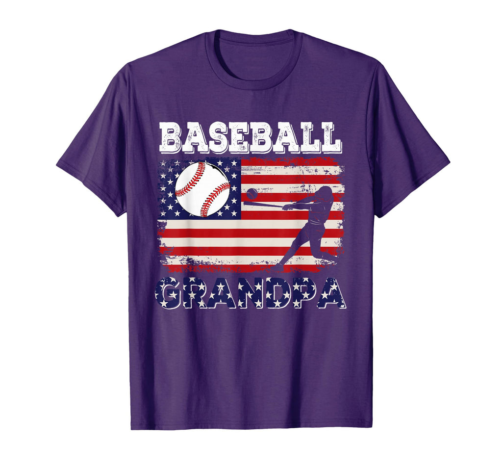 American Flag Baseball Grandpa Costume T-Shirt - Graphic Print Unisex - T-Shirt, Sweatshirt, Hoodie