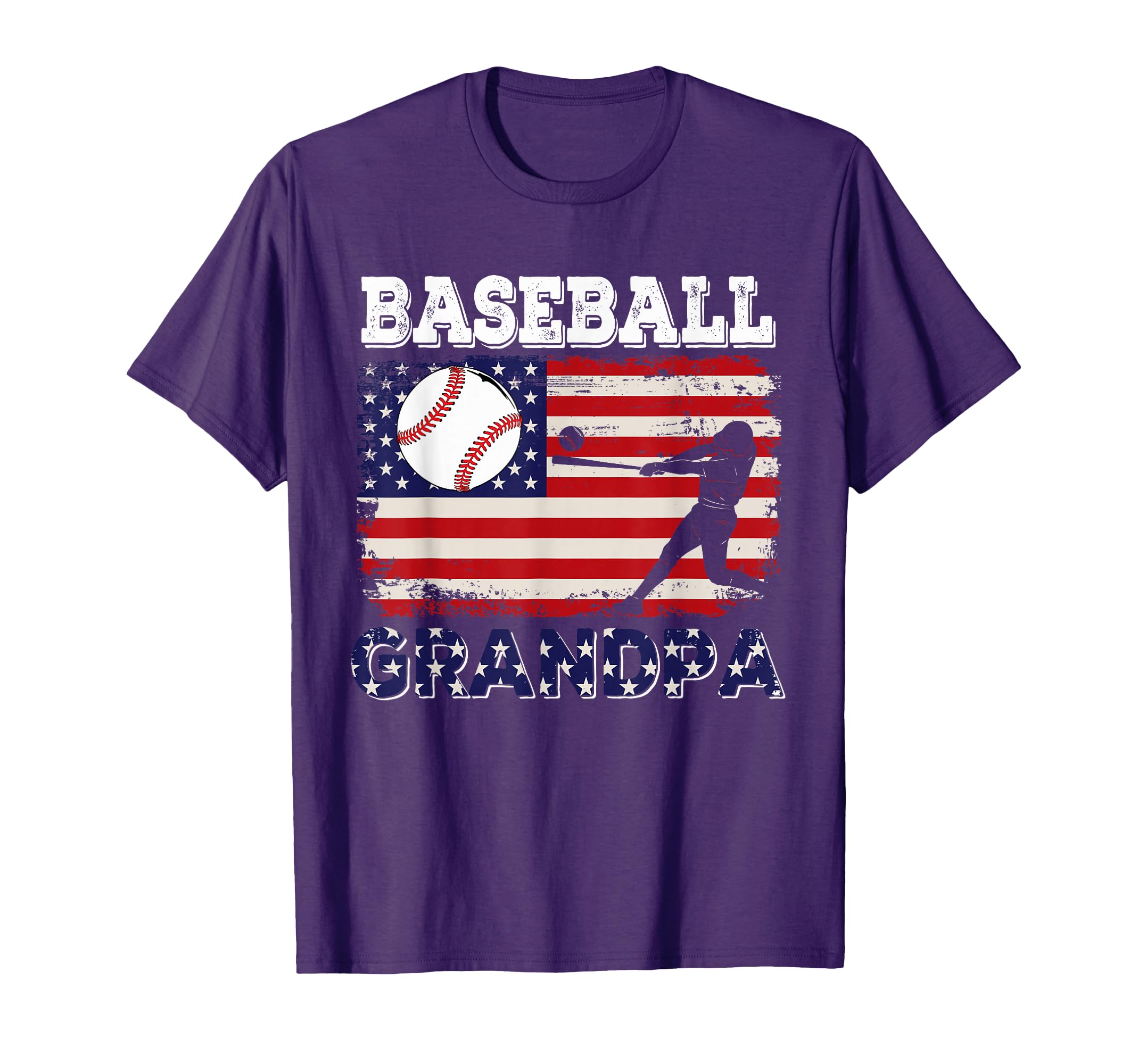 American Flag Baseball Grandpa Costume T-Shirt - Graphic Print Unisex - T-Shirt, Sweatshirt, Hoodie