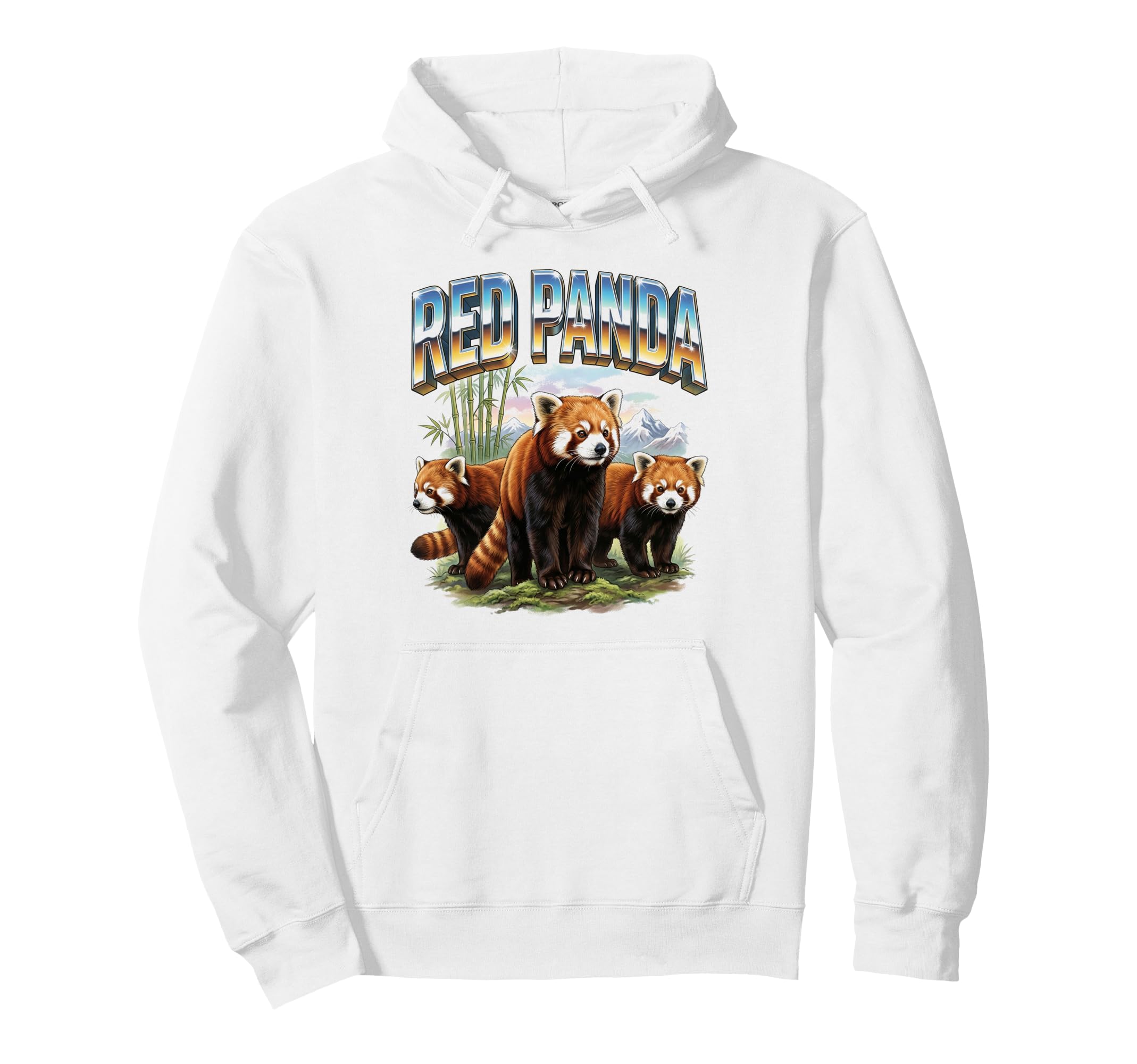 Red Panda 70S 90S Red Panda Animal Lover Hoodie - Unique Graphic Men Women - T-Shirt, Sweatshirt, Hoodie