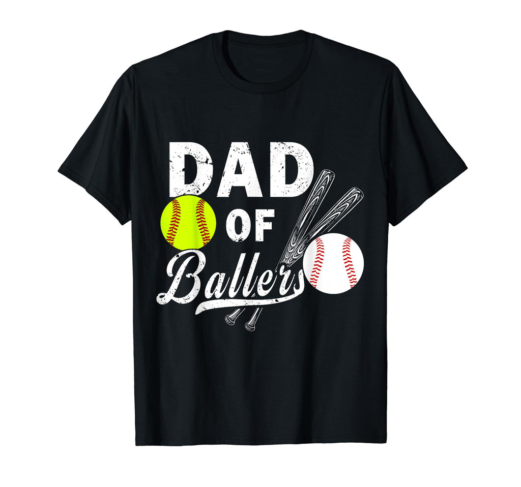 Dad Ballers Funny Dad Baseball And T-Shirt - Minimalist Print Men Women - T-Shirt, Sweatshirt, Hoodie