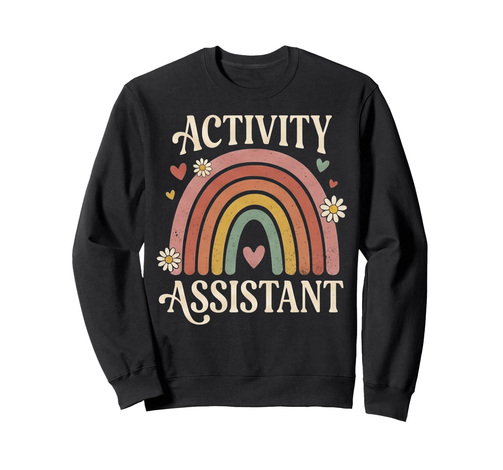 Activity Assistant Rainbow Boho Sweatshirt - Minimalist Print Men Women - T-Shirt, Sweatshirt, Hoodie