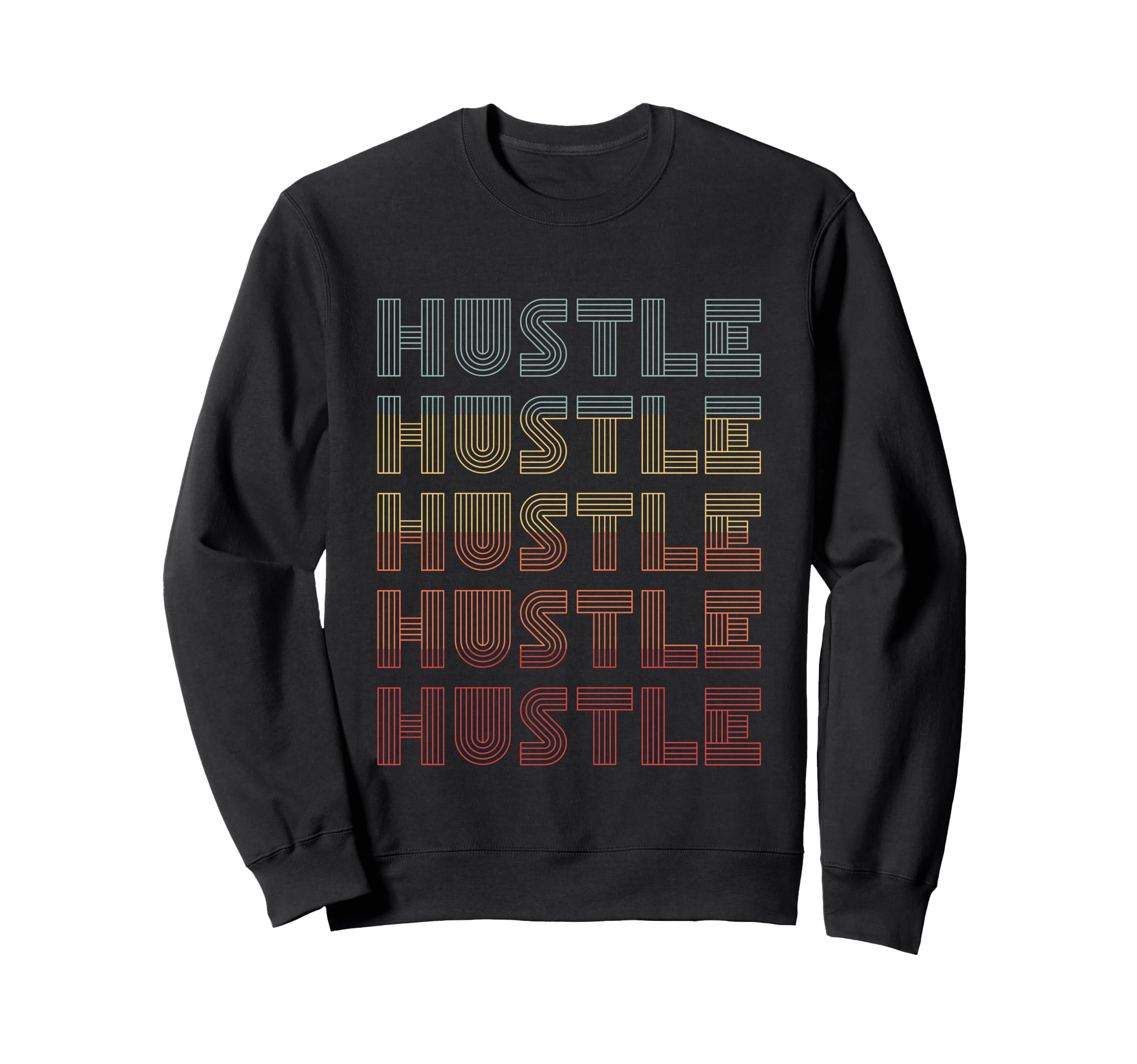 Hustle Repeat Funk Disco 1970S 90S Sweatshirt - Trendy Graphic Men Women - T-Shirt, Sweatshirt, Hoodie