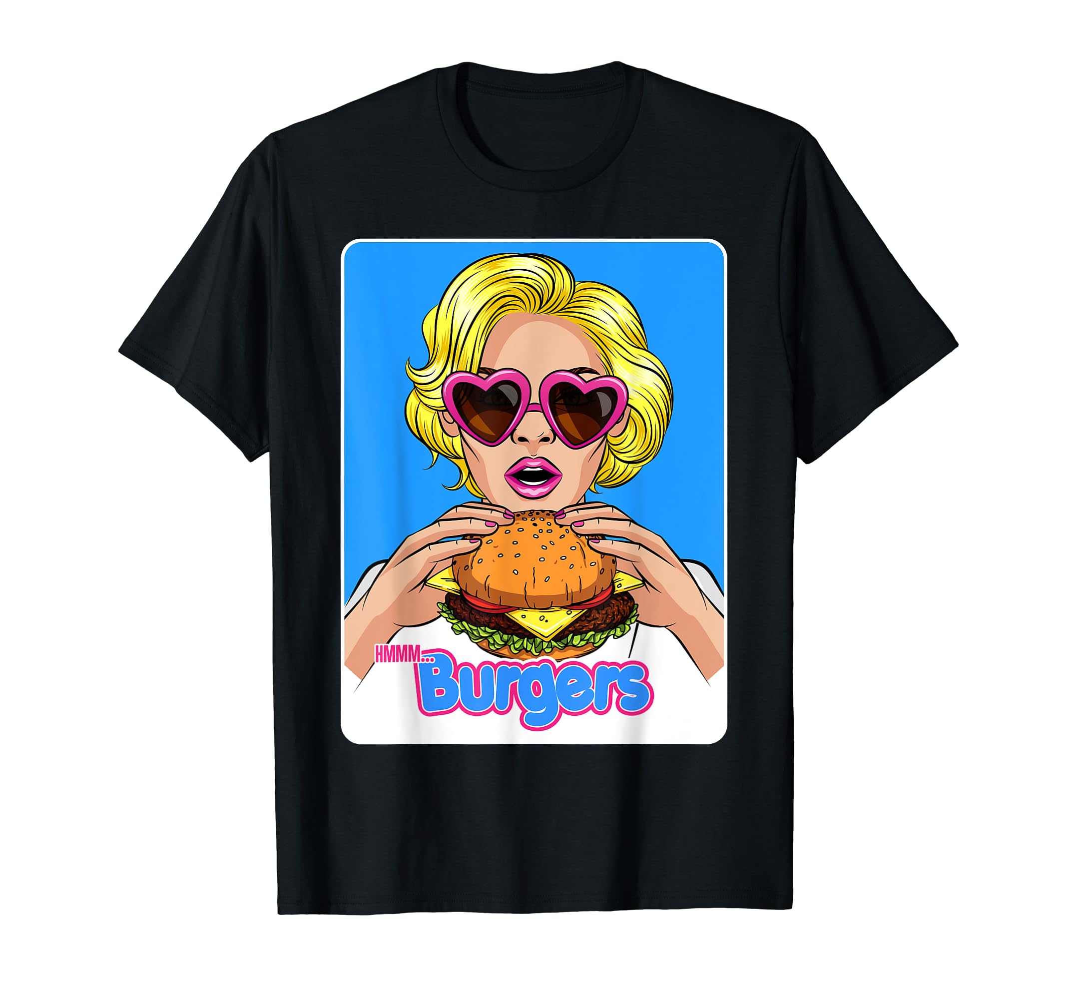 Burger Usa 50S Diner Americana Pop T-Shirt - Minimalist Print for Adults - T-Shirt, Sweatshirt, Hoodie