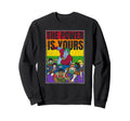 Captain Planet Distressed Rainbow Group Sweatshirt - Trendy Graphic Unisex - T-Shirt, Sweatshirt, Hoodie