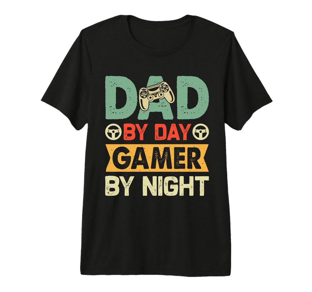 Dad Day Gamer Night Funny Fathers Day T-Shirt - Custom Art Print Men Women - T-Shirt, Sweatshirt, Hoodie