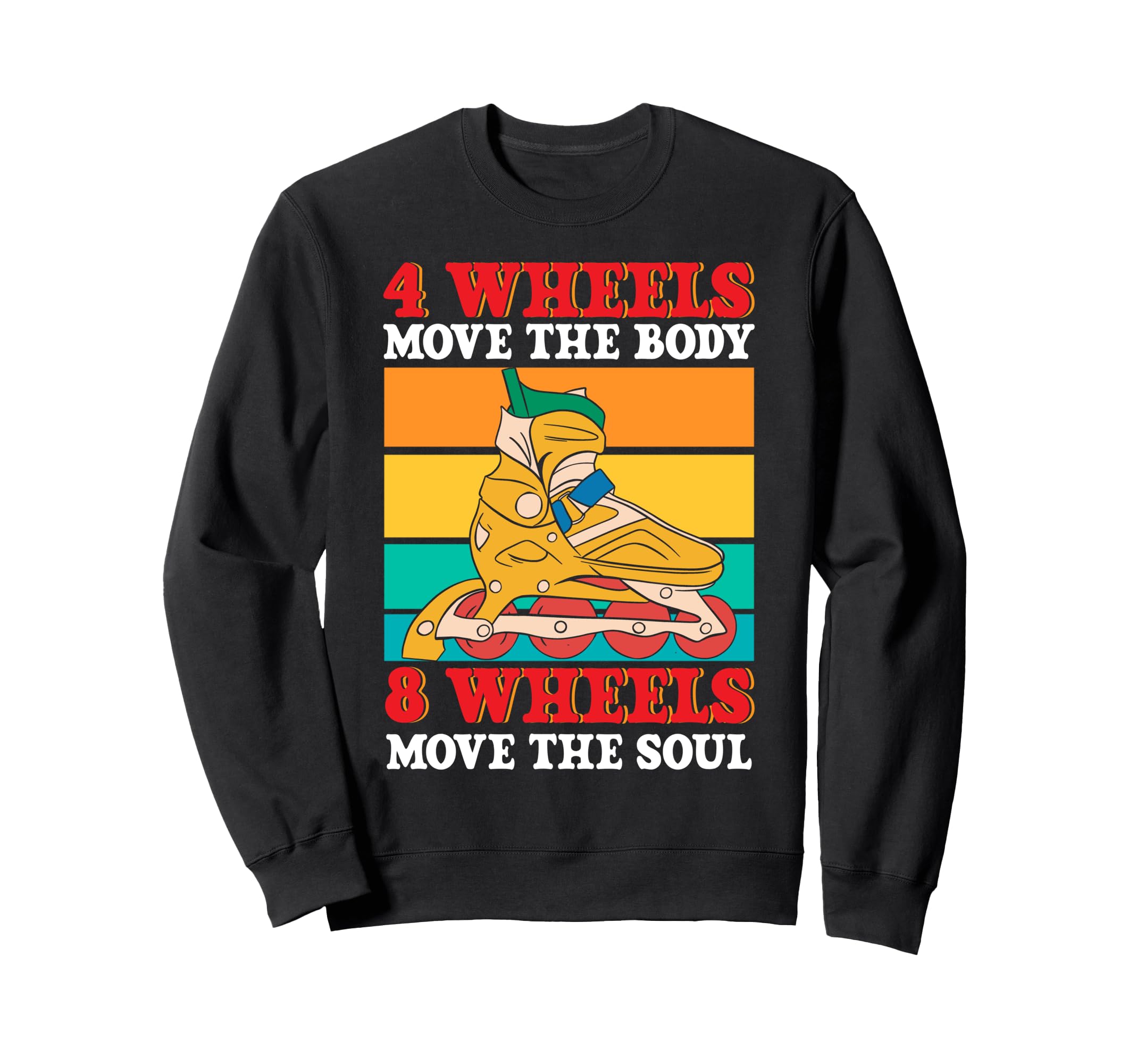 Roller Skating Skate 1970S Inline Sweatshirt - Aesthetic Graphic Unisex - T-Shirt, Sweatshirt, Hoodie