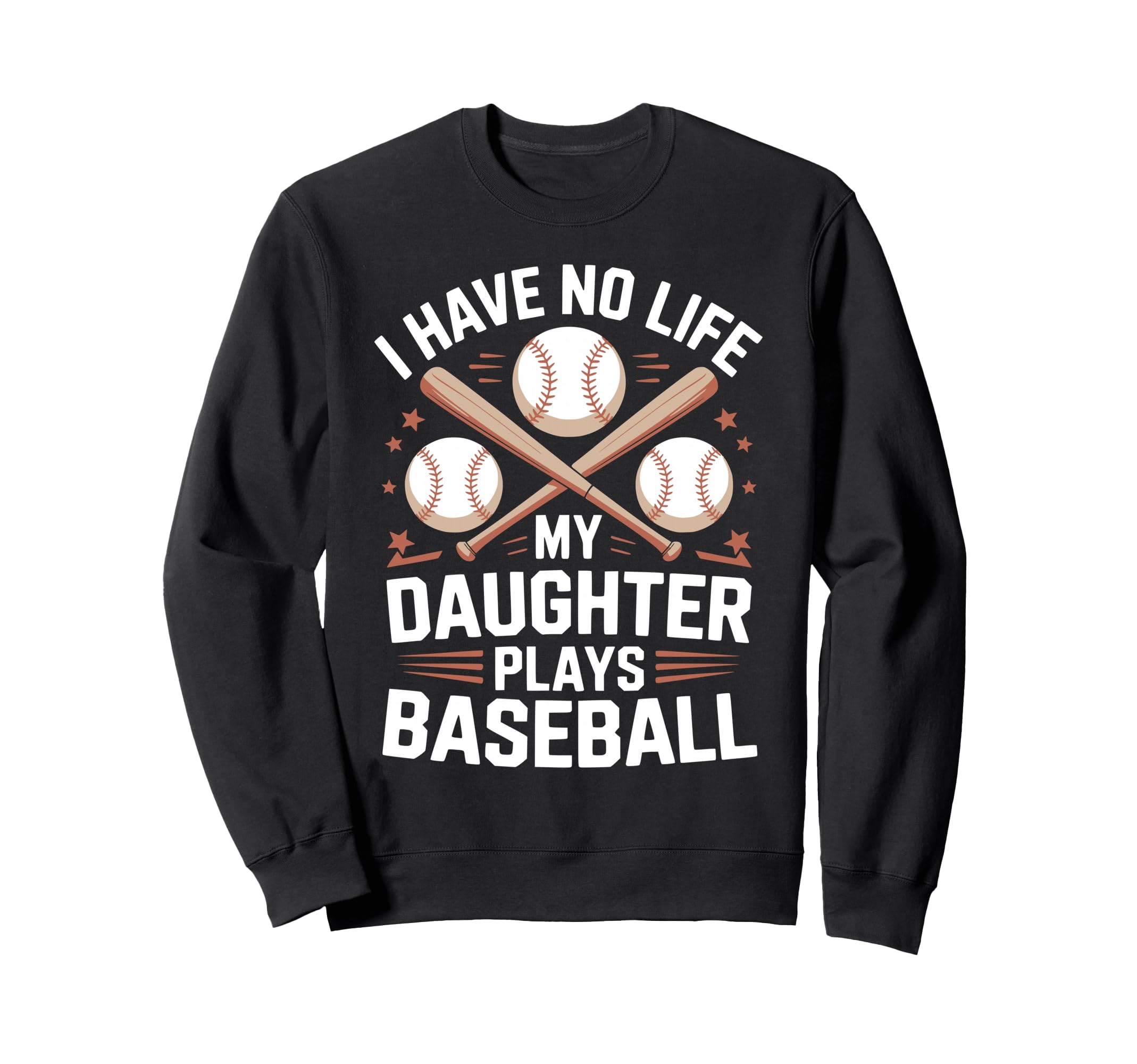 Funny Baseball Parents Daughter Mom Sweatshirt - Graphic Print Men Women - T-Shirt, Sweatshirt, Hoodie