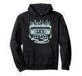 Cassette Tape And City Skyline Hoodie - Fun Novelty Design for Adults - T-Shirt, Sweatshirt, Hoodie