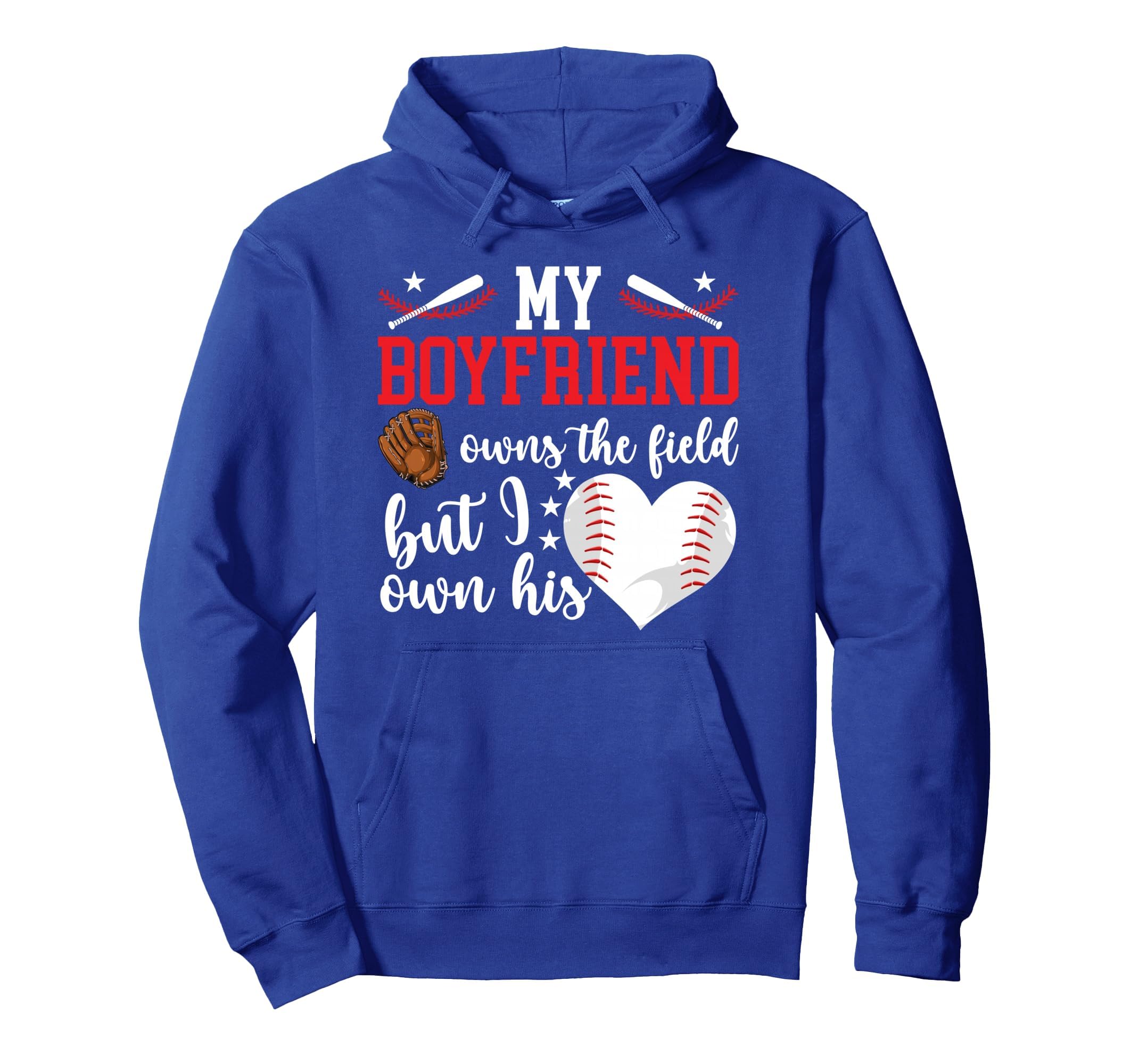 My Boyfriend Baseball Girlfriend Baseball Hoodie - Unique Graphic Unisex - T-Shirt, Sweatshirt, Hoodie