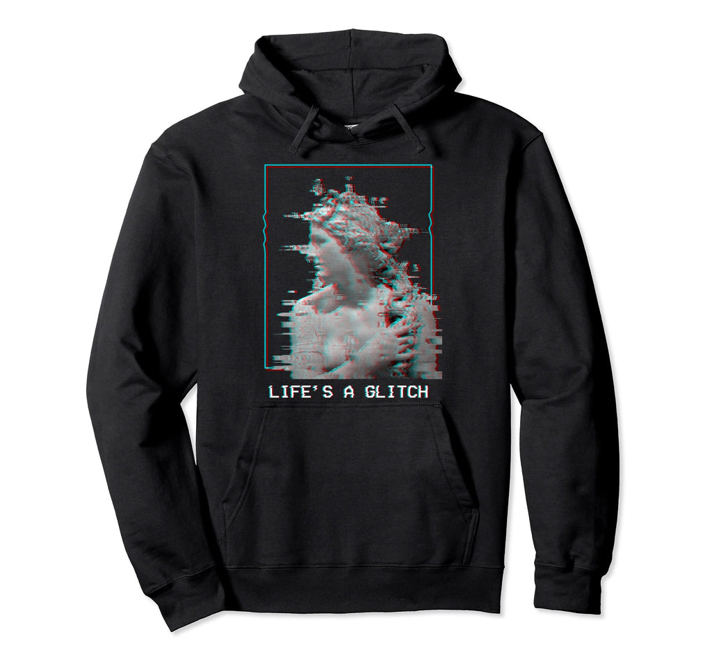 Lifes Glitch Vaporwave 80S 90S Aesthetic Hoodie - Unique Graphic Men Women - T-Shirt, Sweatshirt, Hoodie