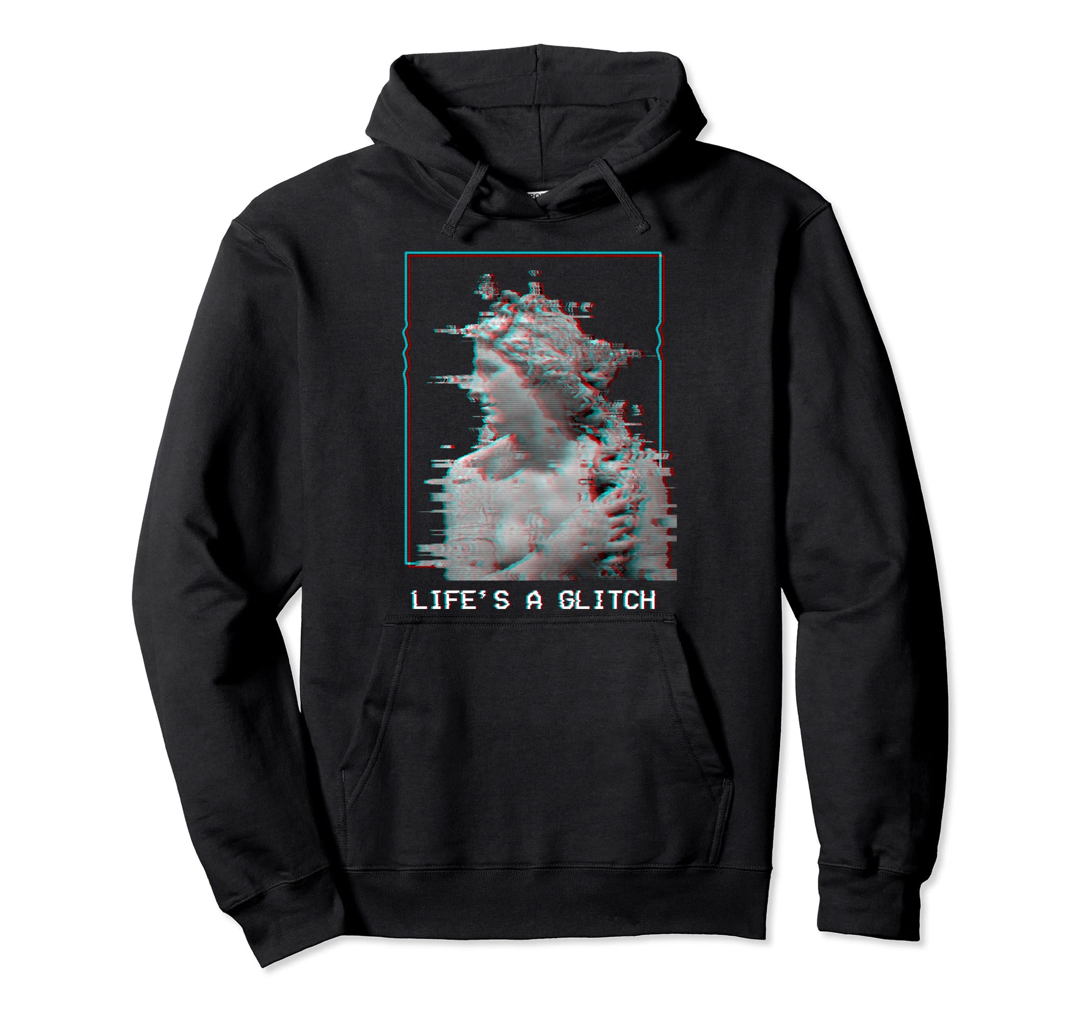 Lifes Glitch Vaporwave 80S 90S Aesthetic Hoodie - Unique Graphic Men Women - T-Shirt, Sweatshirt, Hoodie