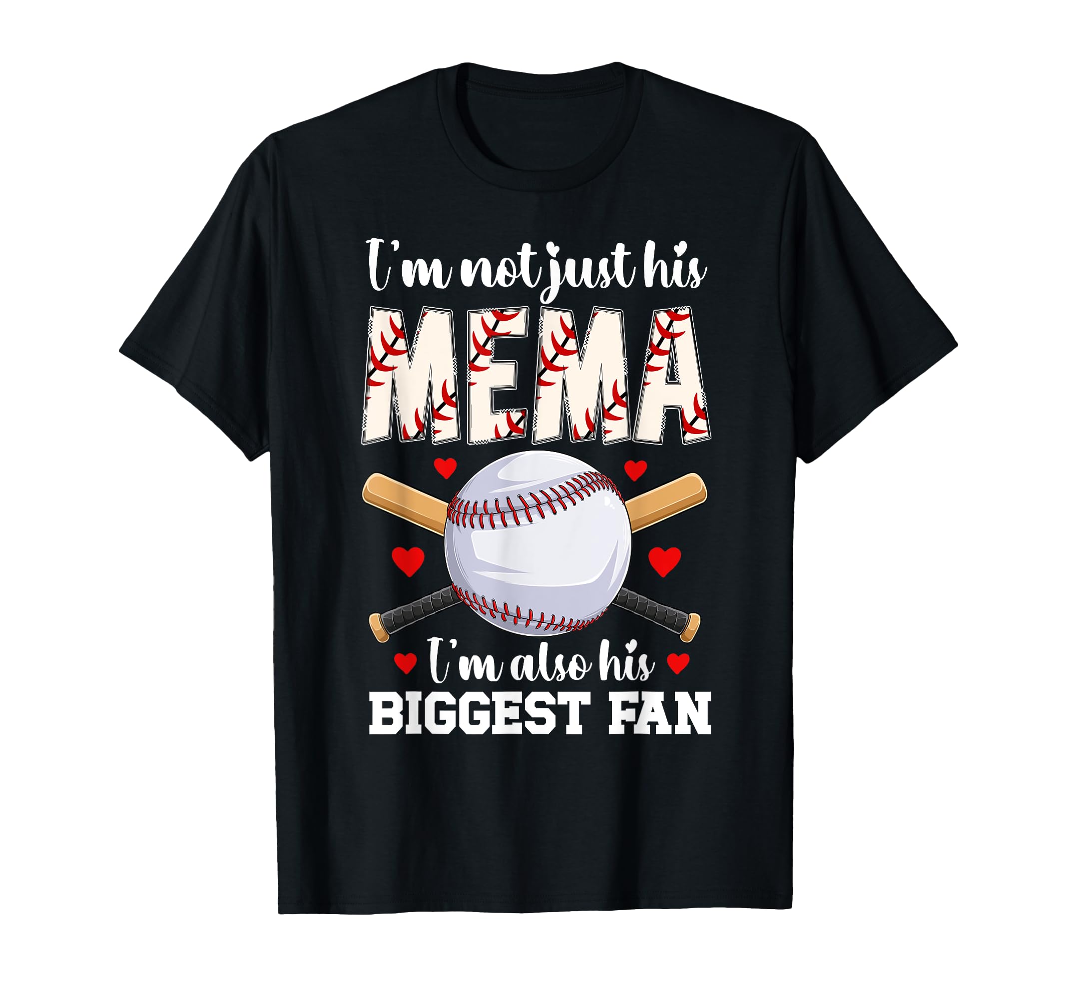 His Biggest Fan Baseball Mema T-Shirt - Fun Novelty Design for Adults - T-Shirt, Sweatshirt, Hoodie