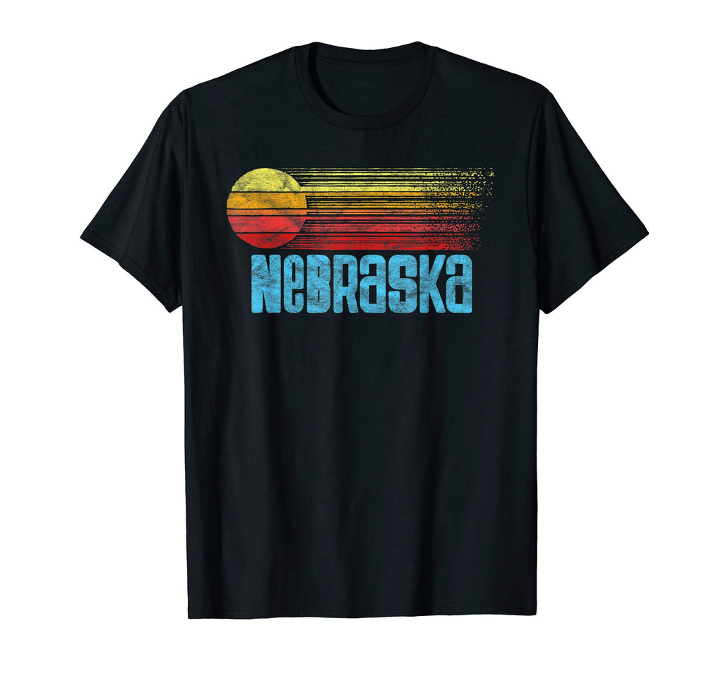 Nebraska Distressed Sun T-Shirt - Unique Graphic Men Women - T-Shirt, Sweatshirt, Hoodie