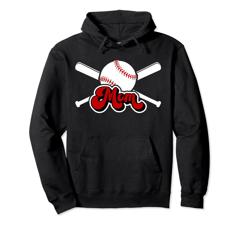 Baseball Mom Baseball Player Mama Hoodie - Fun Novelty Design for Adults - T-Shirt, Sweatshirt, Hoodie