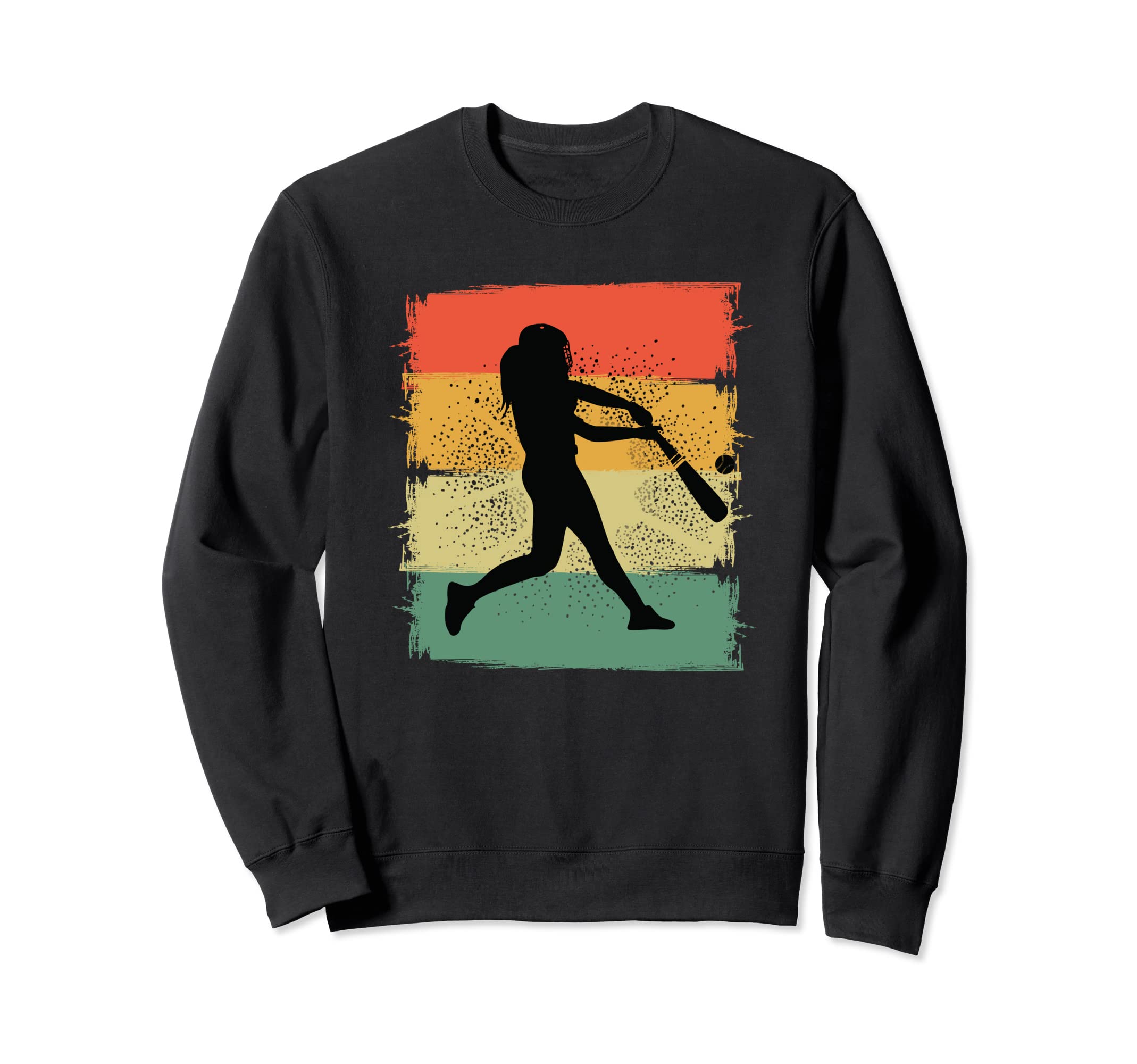 Softball Baseball Distressed Sweatshirt - Trendy Graphic Unisex - T-Shirt, Sweatshirt, Hoodie