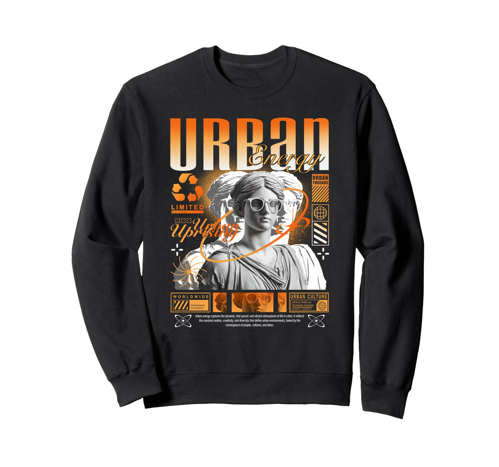 Y2K Energy Bold Urban Graffiti Aesthetic Sweatshirt - Trendy Graphic Unisex - T-Shirt, Sweatshirt, Hoodie