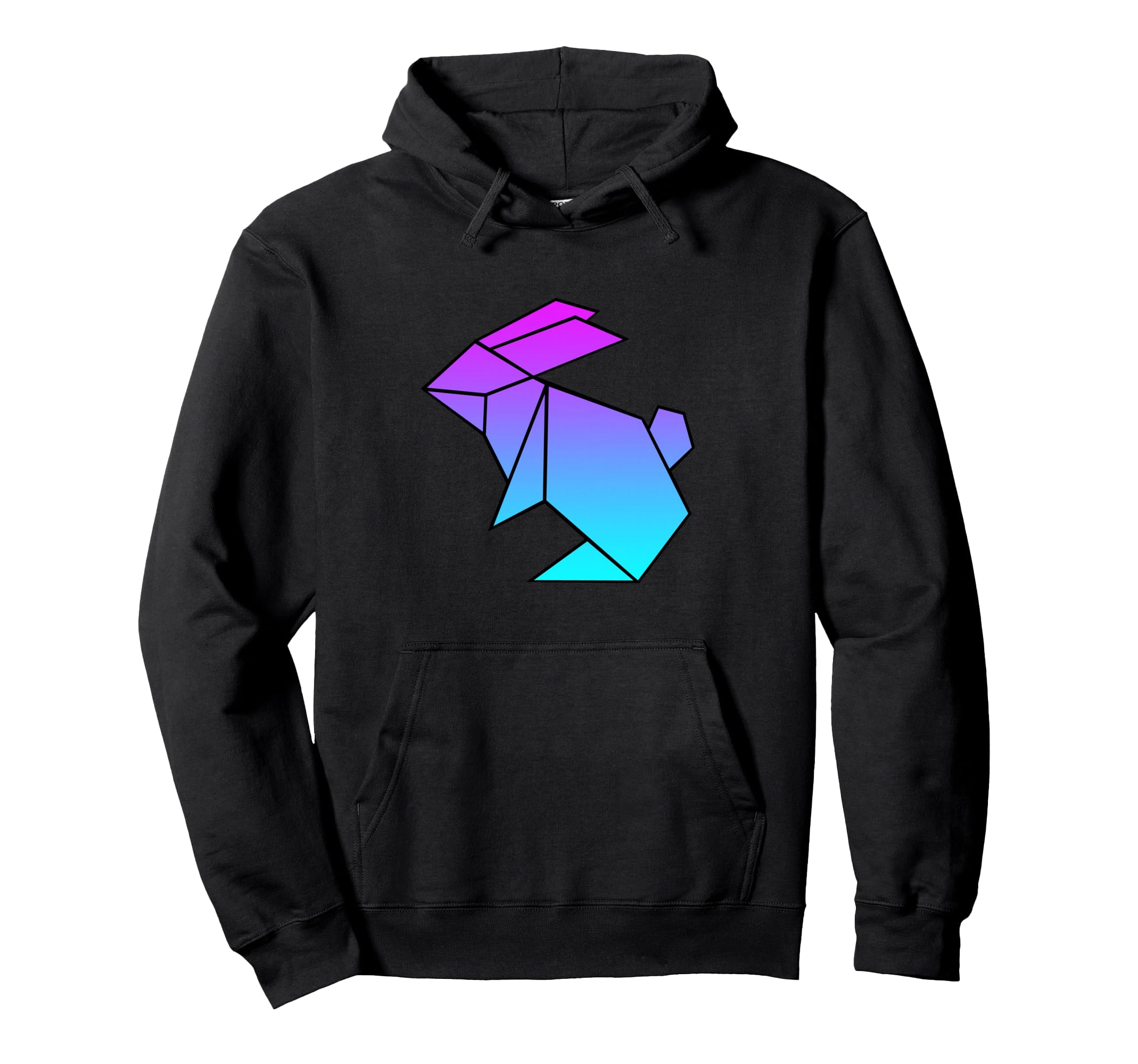 Rabbit Origami Vaporwave Aesthetic Hoodie - Streetwear Style for Adults - T-Shirt, Sweatshirt, Hoodie