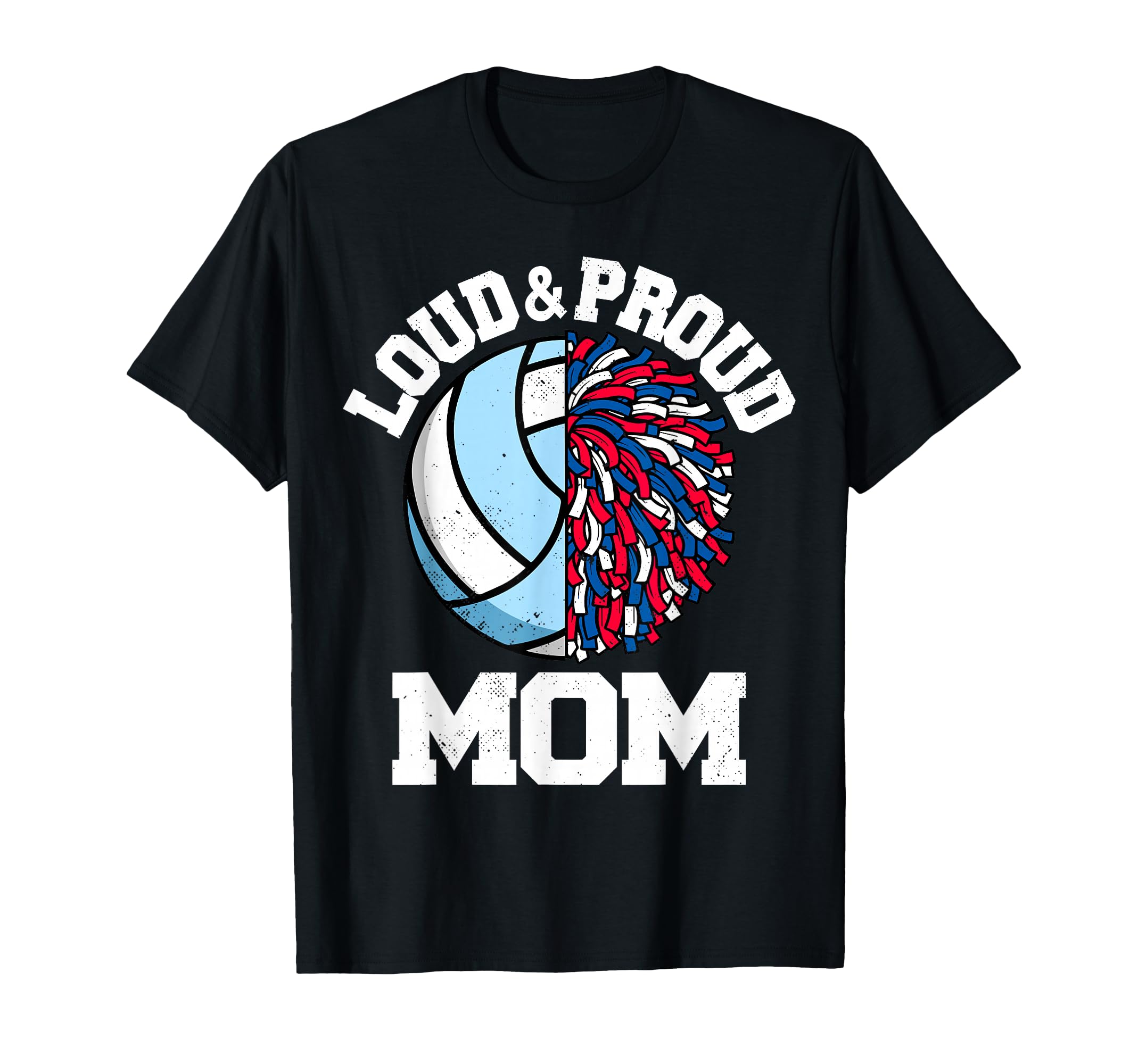 Loud Proud Volleyball Cheerleader Mom T-Shirt - Minimalist Print Unisex - T-Shirt, Sweatshirt, Hoodie