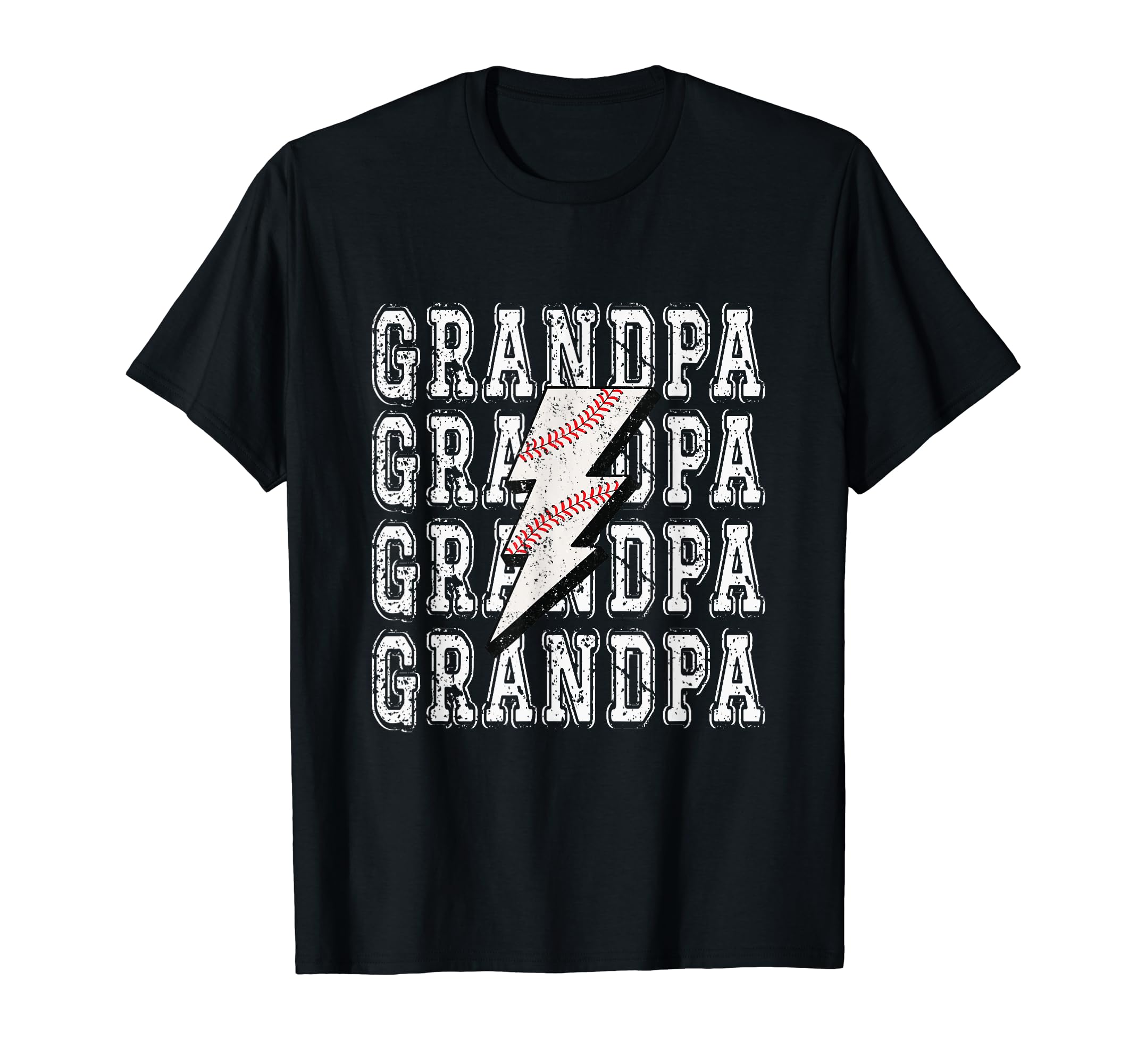Baseball Grandpa Lightning Bolt T-Shirt - Fun Novelty Design Men Women - T-Shirt, Sweatshirt, Hoodie