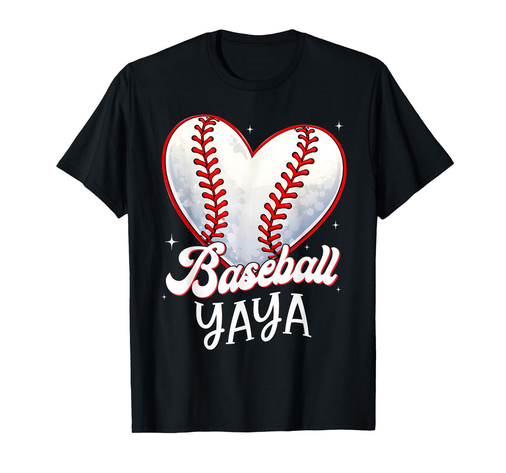 Baseball Yaya Happy Mothers Day Game Day T-Shirt - Custom Art Print Unisex - T-Shirt, Sweatshirt, Hoodie