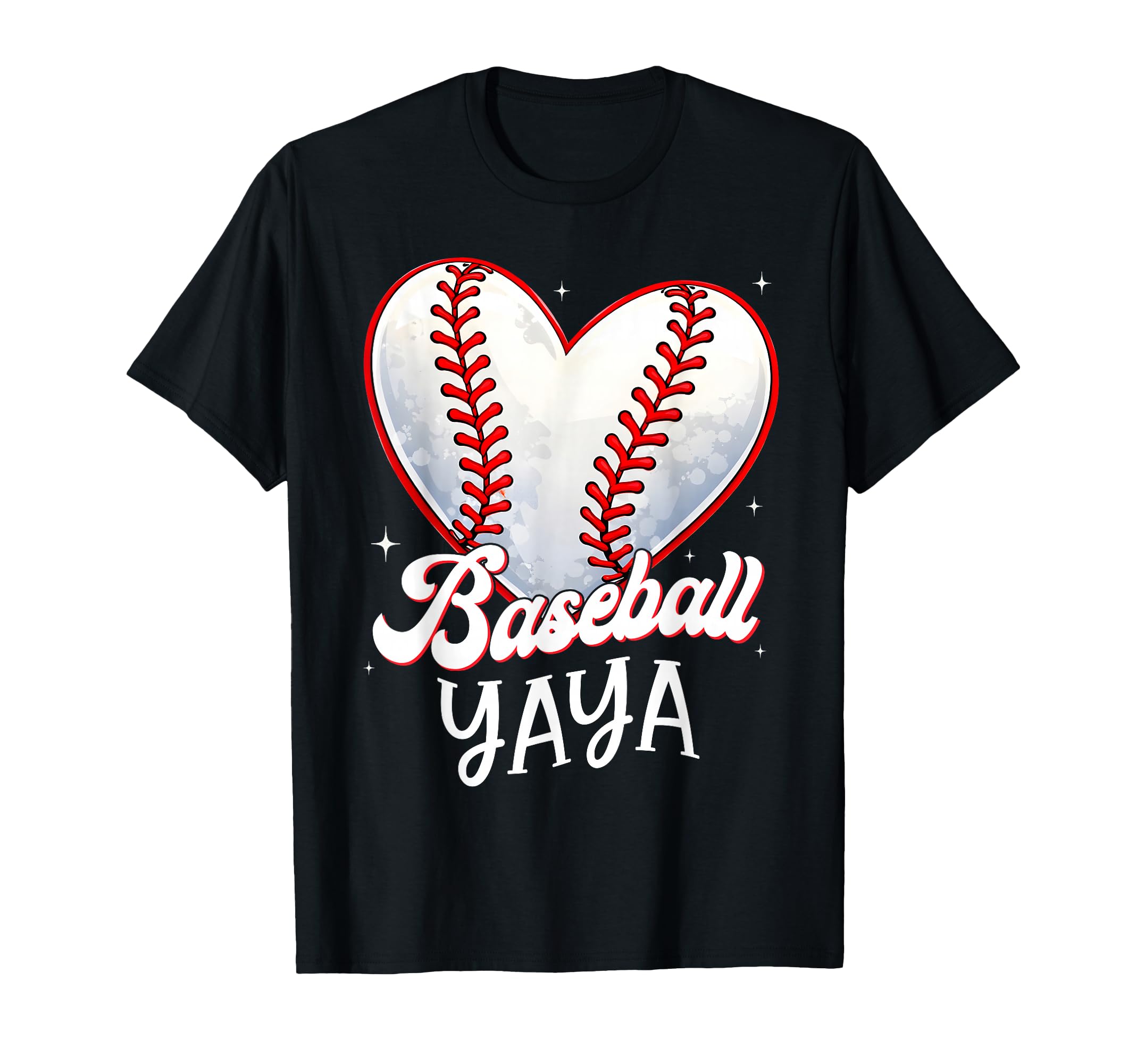 Baseball Yaya Happy Mothers Day Game Day T-Shirt - Custom Art Print Unisex - T-Shirt, Sweatshirt, Hoodie