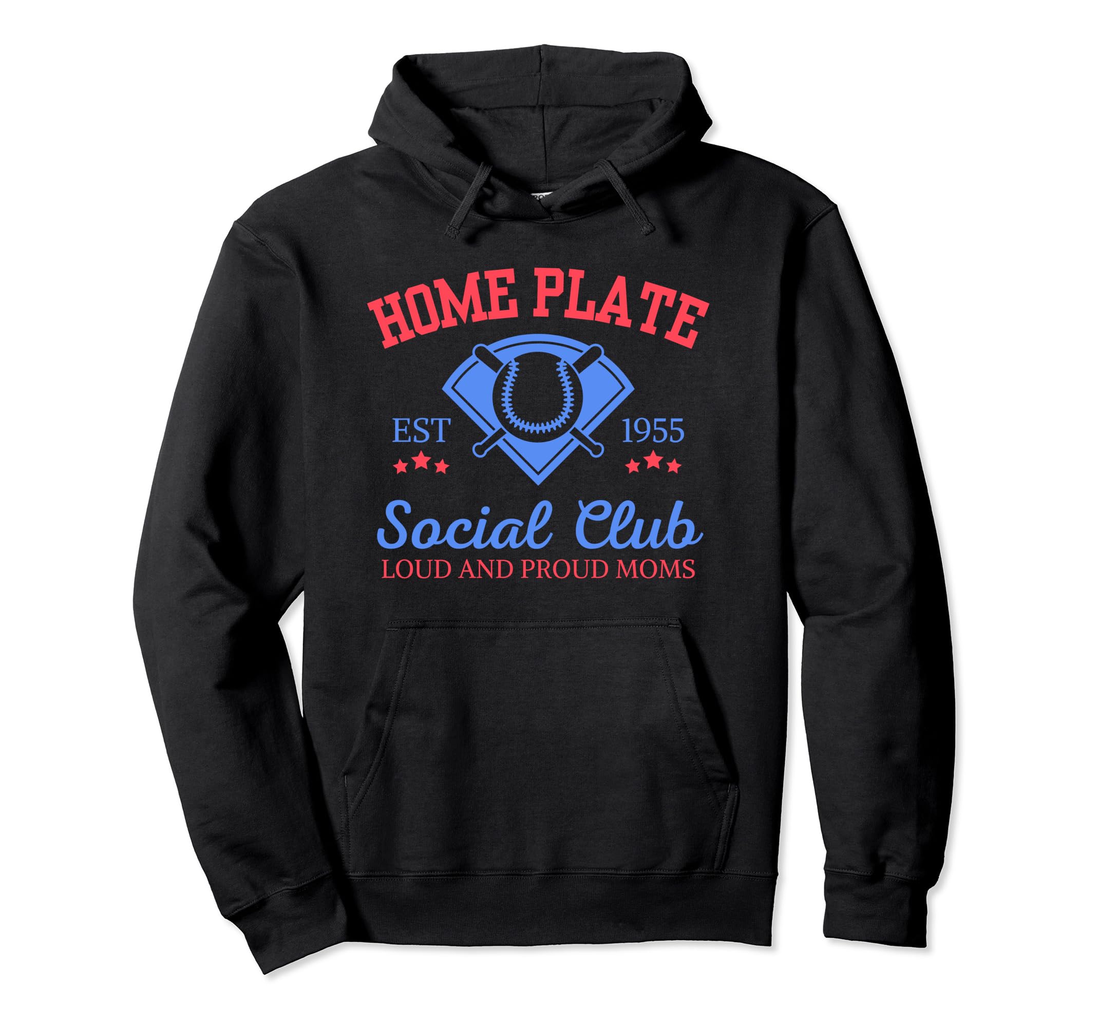 Home Plate Social Club Baseball Moms Hoodie - Novelty Apparel Men Women - T-Shirt, Sweatshirt, Hoodie
