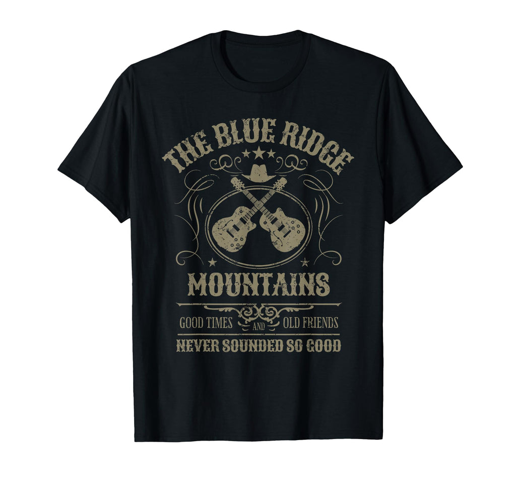 Blue Ridge Mountains Guitars T-Shirt - Minimalist Print for Adults - T-Shirt, Sweatshirt, Hoodie
