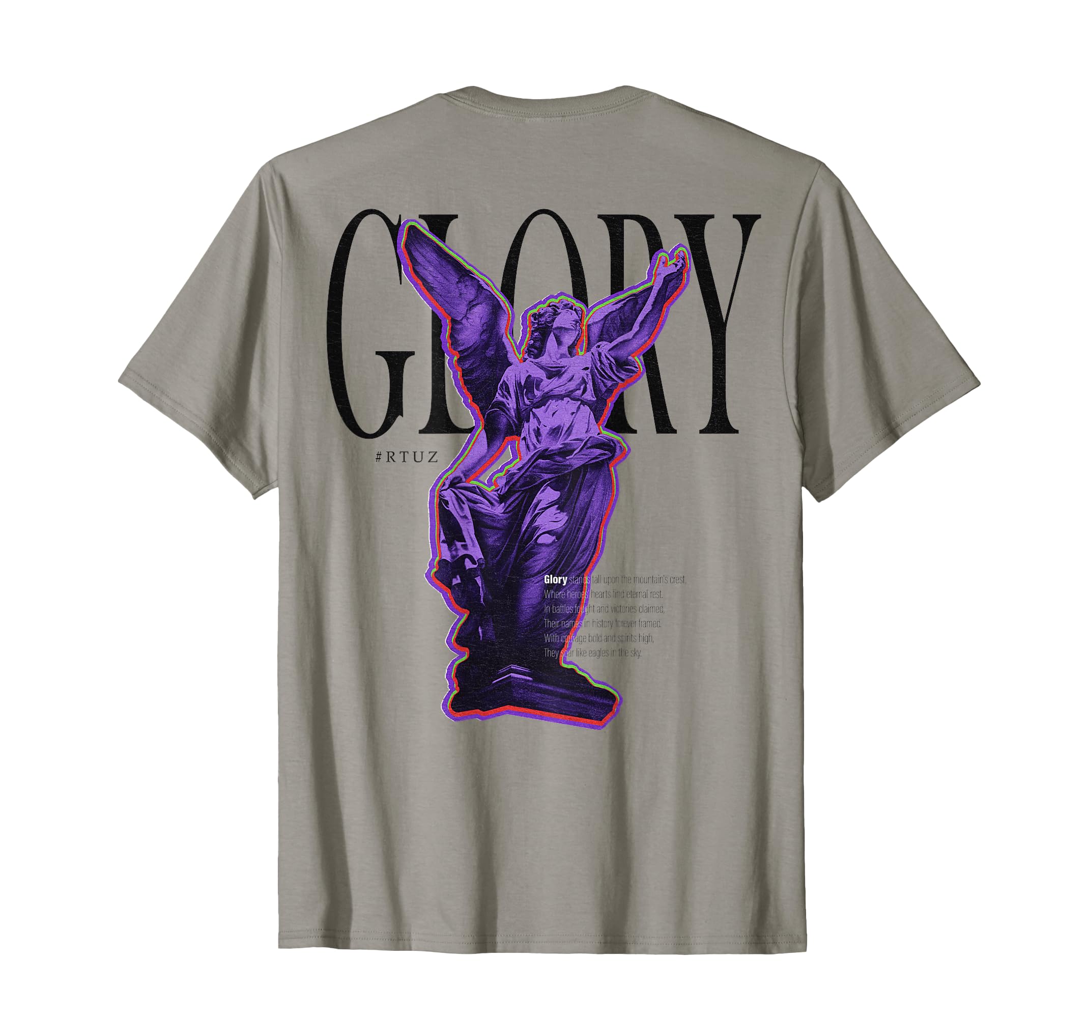 Back Y2K Aesthetic Streetwear Angel T-Shirt - Minimalist Print for Adults - T-Shirt, Sweatshirt, Hoodie