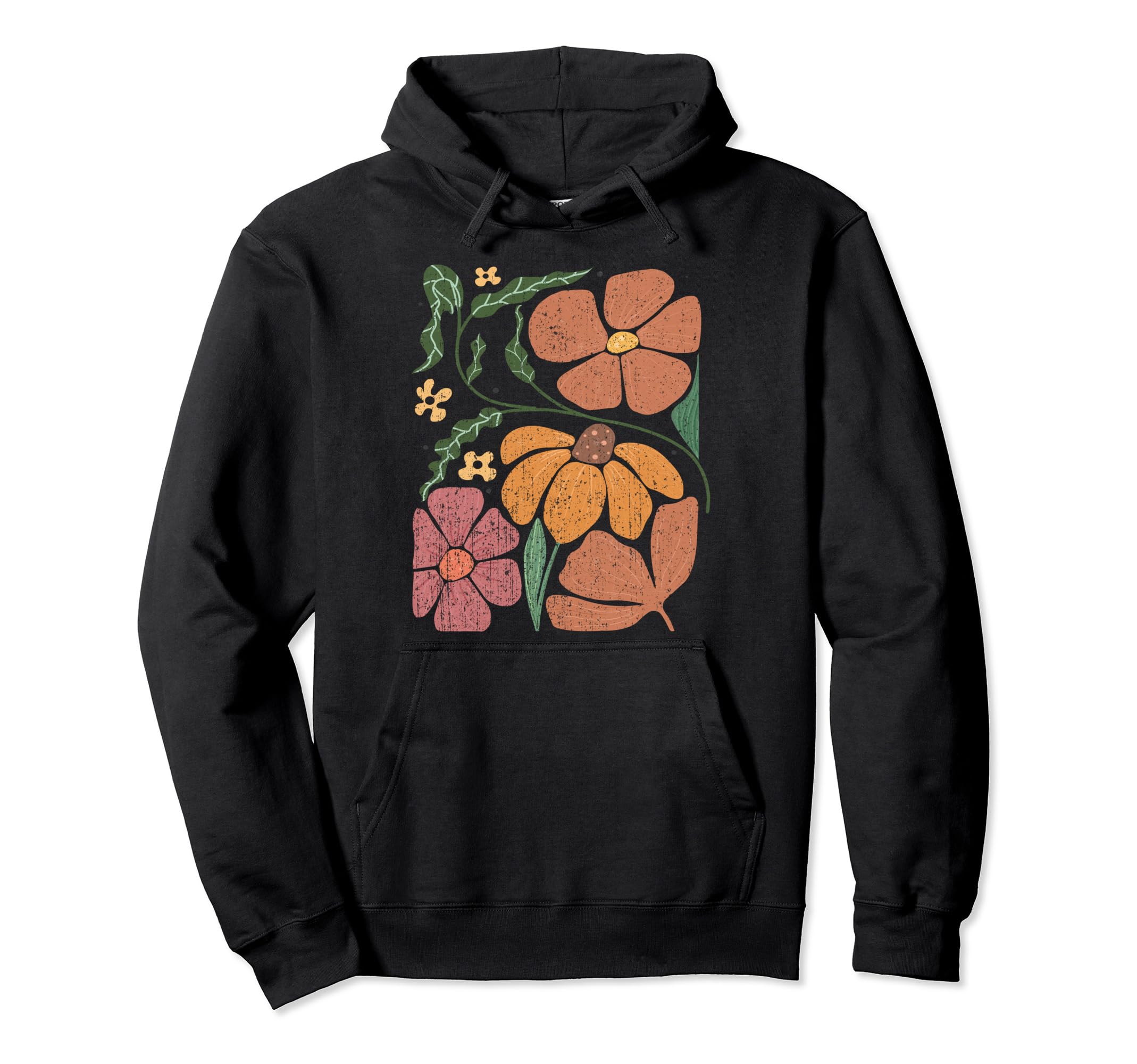 Flowers Boho Floral Garden Flower Hoodie - Custom Art Print Unisex - T-Shirt, Sweatshirt, Hoodie
