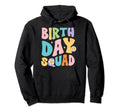Groovy Boho Pastel Birthday Squad Hoodie - Custom Art Print Men Women - T-Shirt, Sweatshirt, Hoodie