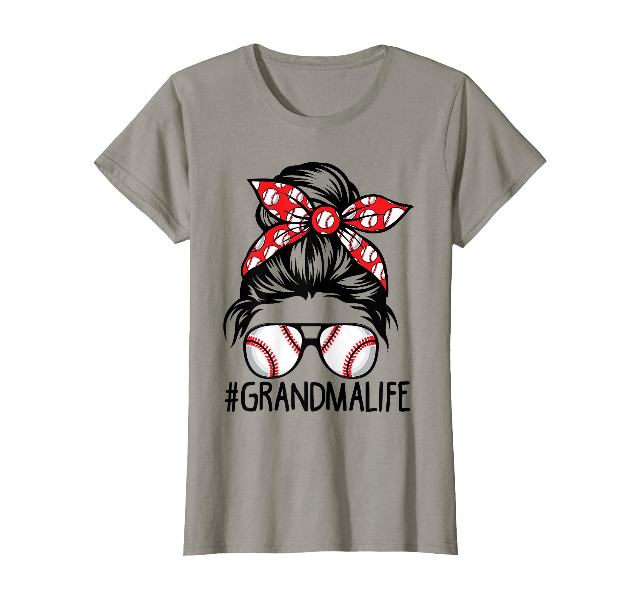 Dy Messy Bun Grandma Life Baseball T-Shirt - Streetwear Style for Adults - T-Shirt, Sweatshirt, Hoodie