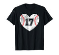 Baseball Heart Player 17 Baseball Mom T-Shirt - Novelty Apparel Men Women - T-Shirt, Sweatshirt, Hoodie