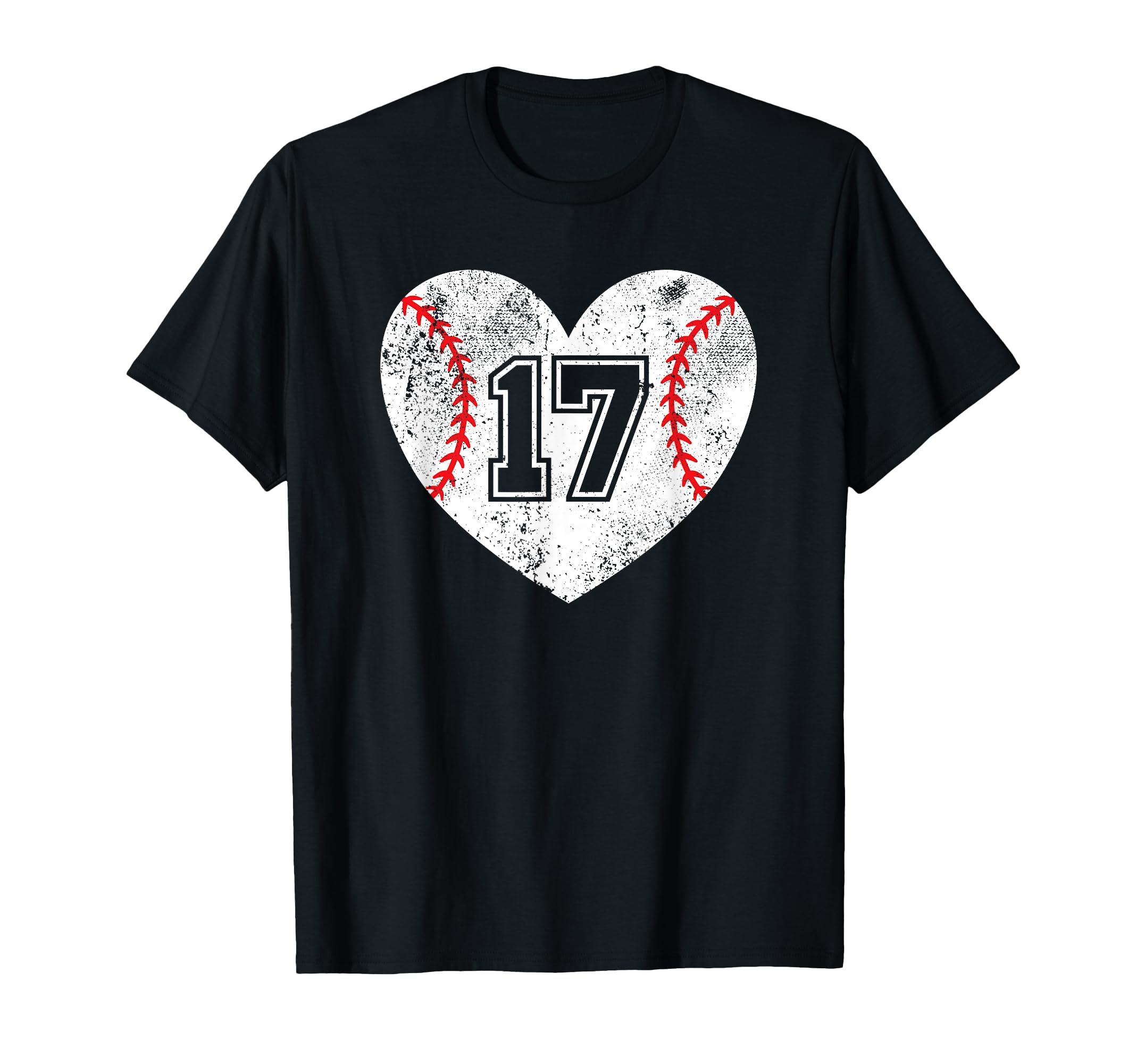 Baseball Heart Player 17 Baseball Mom T-Shirt - Novelty Apparel Men Women - T-Shirt, Sweatshirt, Hoodie