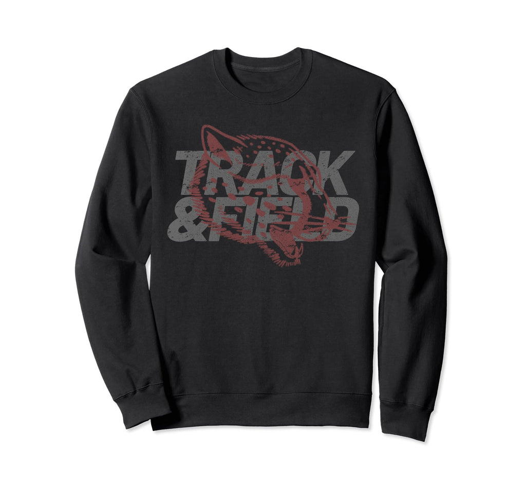 Track Field Cheetah Distressed Sweatshirt - Fun Novelty Design Unisex - T-Shirt, Sweatshirt, Hoodie