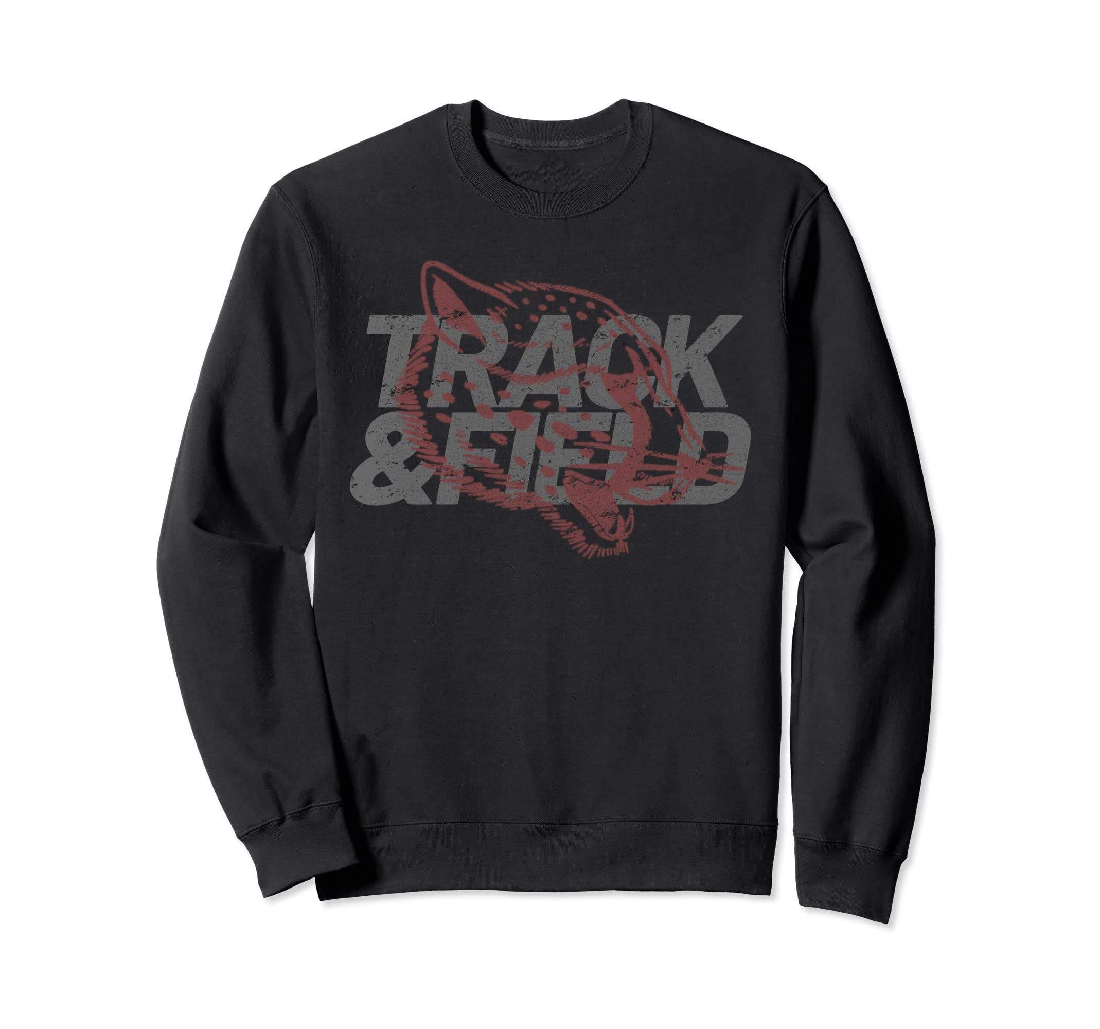 Track Field Cheetah Distressed Sweatshirt - Fun Novelty Design Unisex - T-Shirt, Sweatshirt, Hoodie